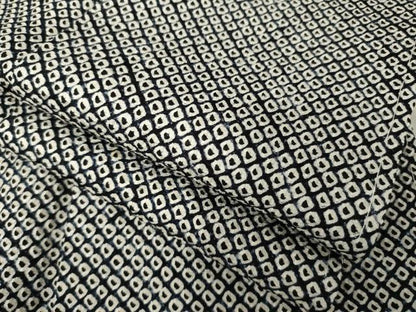 平和屋着物●大変加工の良い総絞り小紋　黒地　正絹　逸品　AABH7029ck