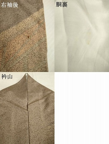 平和屋着物●本場染大島紬 訪問着 刺繍 草花文 金彩 正絹 逸品 AABB4480ck