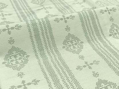 平和屋着物▽本場大島紬　白大島　単衣　花間道　正絹　逸品　AABB4482jh