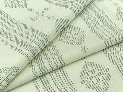 平和屋着物▽本場大島紬　白大島　単衣　花間道　正絹　逸品　AABB4482jh