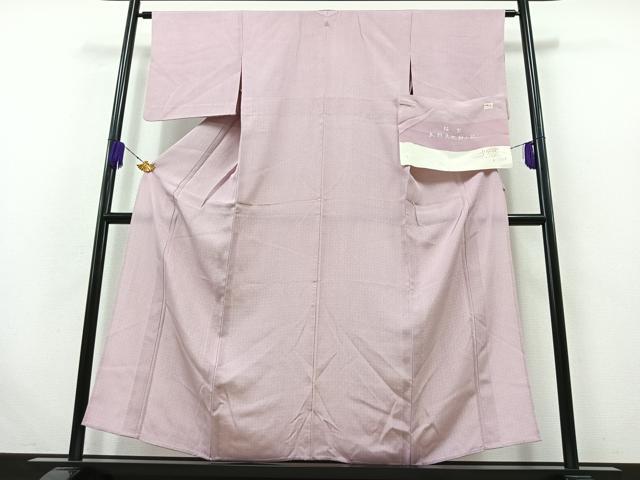 平和屋着物▽江戸小紋 単衣 七宝文 反端付き 正絹 逸品 AABB4496jh