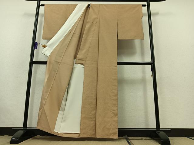 平和屋着物▽都喜ヱ門 藤絹織物謹製 本場染大島紬 利休趣 単衣 氷割れ文 正絹 逸品 AABB4505jh