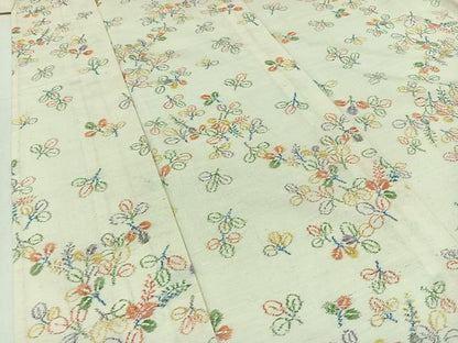 平和屋着物▽上質な紬 単衣 むべ絣 反端付き 正絹 逸品 AABB4506jh