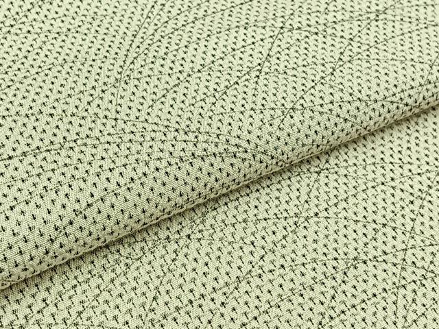 平和屋着物▽本塩沢 単衣 芝文 正絹 逸品 AABB4507jh