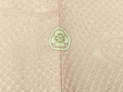 平和屋着物▽上質な色無地 単衣 流水地紋 撫子色 正絹 逸品 AABB4509jh