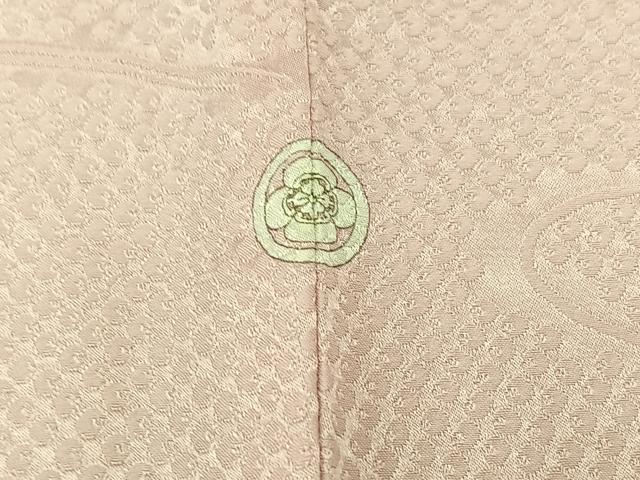 平和屋着物▽上質な色無地 単衣 流水地紋 撫子色 正絹 逸品 AABB4509jh