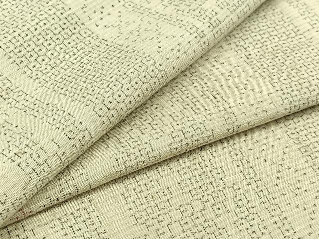 平和屋着物▽結城紬　単衣　80亀甲　花間道　正絹　逸品　AABB4515jh