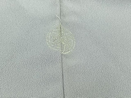 平和屋着物▽訪問着　単衣　刺繍　流水花文　暈し染め　金糸　正絹　逸品　AABB4518jh