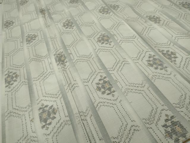 平和屋着物■上質な紬　亀甲花文　正絹　逸品　AABB4558nf