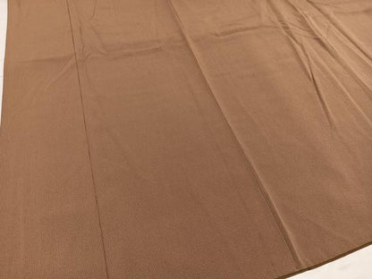 平和屋着物●江戸小紋　万筋　黄枯茶色×芝染色　正絹　逸品　AABB5092ph