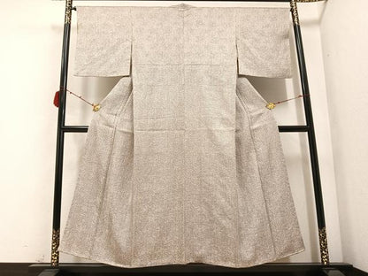 平和屋着物●名門 藤娘きぬたや・杢目絞り 小紋 正絹 逸品 AABB5110ph