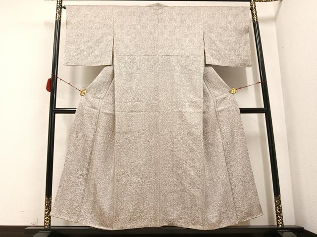 平和屋着物●名門 藤娘きぬたや・杢目絞り 小紋 正絹 逸品 AABB5110ph