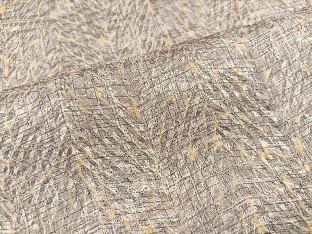 平和屋着物●名門 藤娘きぬたや・杢目絞り 小紋 正絹 逸品 AABB5110ph