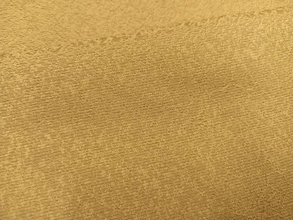 平和屋着物●上質な色無地 紋意匠 黄土色 鈴乃屋扱い 正絹 逸品 未使用 AABB5111ph