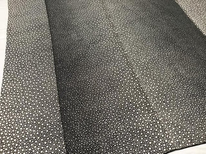 平和屋着物●上質な小紋　間道　黒地　正絹　逸品　AABB5116ph