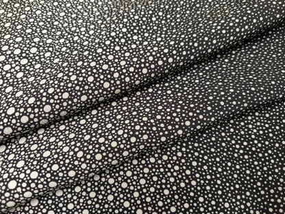 平和屋着物●上質な小紋　間道　黒地　正絹　逸品　AABB5116ph