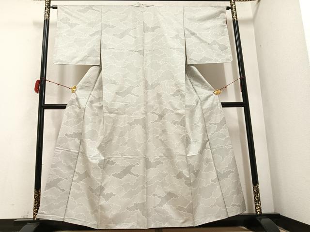 平和屋着物●上質な紬　雲重ね文　正絹　逸品　AABB5134ph