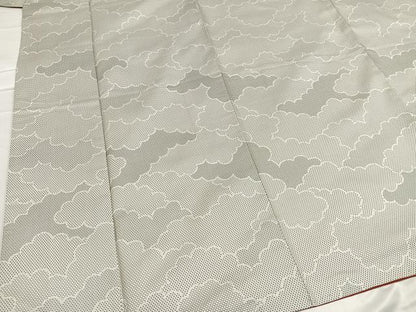 平和屋着物●上質な紬　雲重ね文　正絹　逸品　AABB5134ph