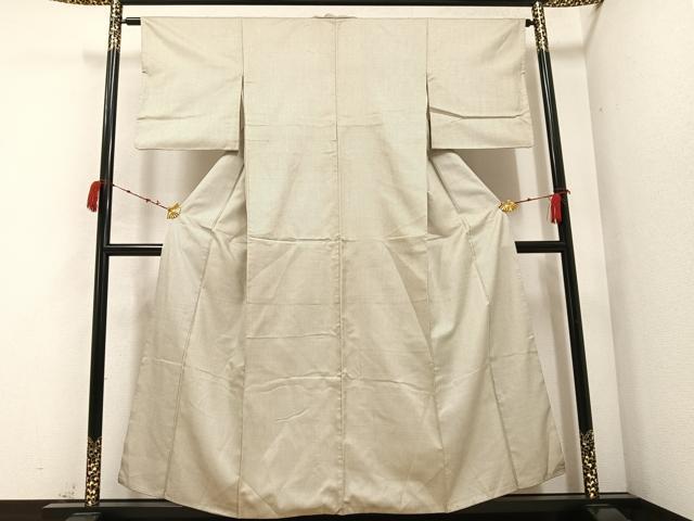 平和屋着物●お召　十字絣　正絹　逸品　AABB5136ph