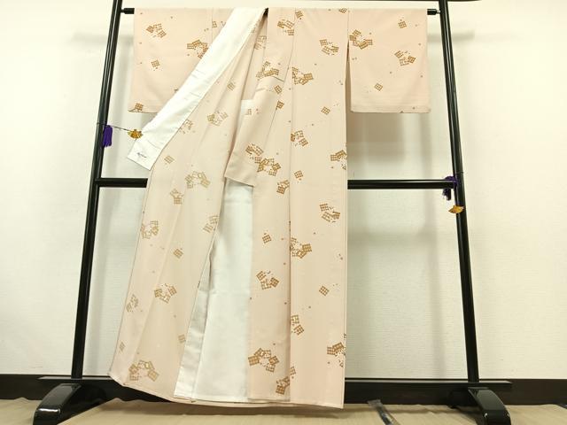 平和屋着物▽小紋 単衣 舞桜文 やまと誂製 洗える着物 AABB5203jh