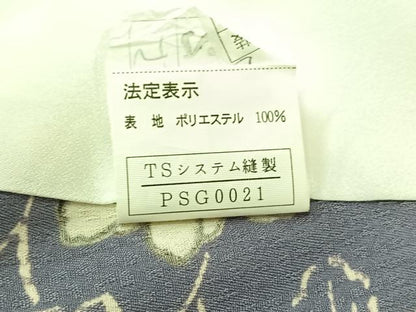 平和屋着物▽小紋 単衣 手描き 草花文 洗える着物 AABB5204jh