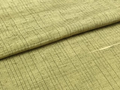 平和屋着物▽上質な紬 単衣 縞 正絹 逸品 AABB5213jh