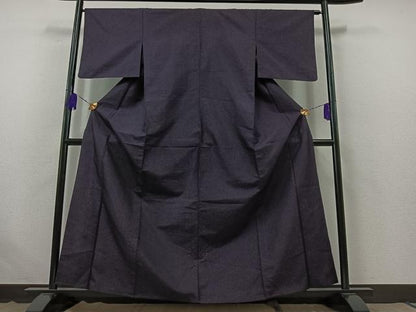 平和屋着物▽本場大島紬　単衣　霞文　正絹　逸品　AABB5214jh
