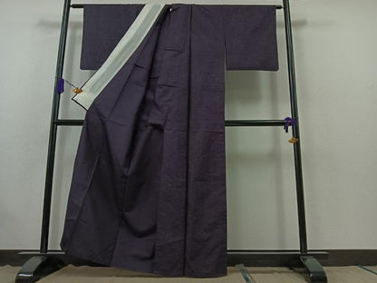 平和屋着物▽本場大島紬　単衣　霞文　正絹　逸品　AABB5214jh