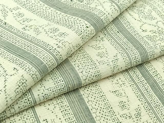 平和屋着物▽結城紬 単衣 100亀甲 花間道 正絹 逸品 AABB5220jh