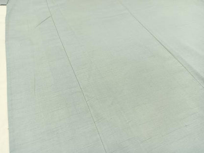 平和屋着物▽本場結城紬 重要無形文化財 単衣 秘色色 正絹 逸品 AABB5225jh