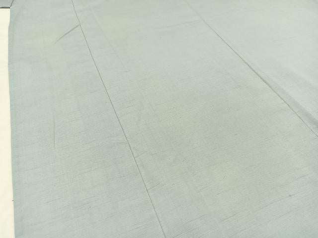 平和屋着物▽本場結城紬 重要無形文化財 単衣 秘色色 正絹 逸品 AABB5225jh