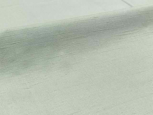 平和屋着物▽本場結城紬 重要無形文化財 単衣 秘色色 正絹 逸品 AABB5225jh