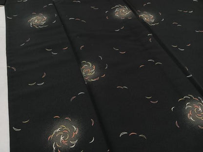 平和屋着物▽上質な小紋 単衣 芝文 正絹 逸品 AABB5229jh