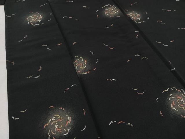 平和屋着物▽上質な小紋 単衣 芝文 正絹 逸品 AABB5229jh