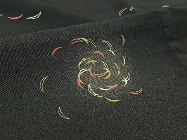 平和屋着物▽上質な小紋 単衣 芝文 正絹 逸品 AABB5229jh