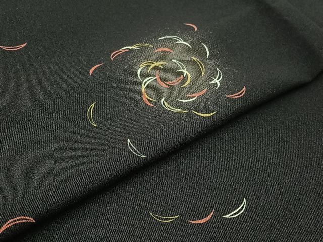 平和屋着物▽上質な小紋 単衣 芝文 正絹 逸品 AABB5229jh