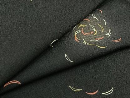 平和屋着物▽上質な小紋 単衣 芝文 正絹 逸品 AABB5229jh