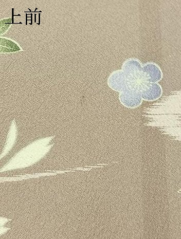 平和屋着物▽小紋 単衣 流水舞花文 洗える着物 AABB5232jh