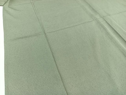平和屋着物▽男性 紬 単衣 深川鼠色 正絹 逸品 AABB5237jh