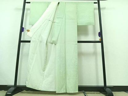 平和屋着物▽訪問着 無双 紗袷 紗×絽 立波文 正絹 逸品 AABB5238jh
