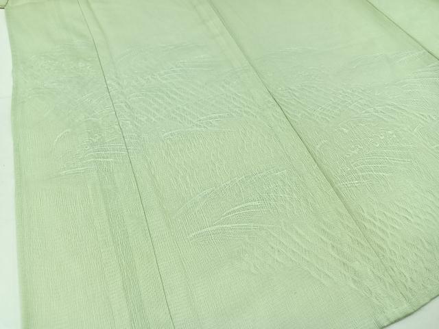 平和屋着物▽訪問着 無双 紗袷 紗×絽 立波文 正絹 逸品 AABB5238jh