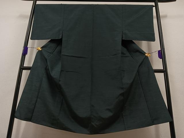 平和屋着物▽男性　紬　単衣　百入茶色　正絹　逸品　AABB5240jh
