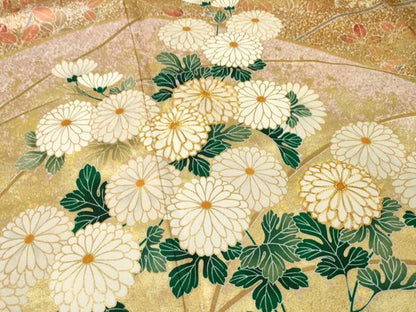 平和屋着物●豪華振袖 駒刺繍 草花文 金彩 三越扱い 正絹 逸品 AABB5406ck