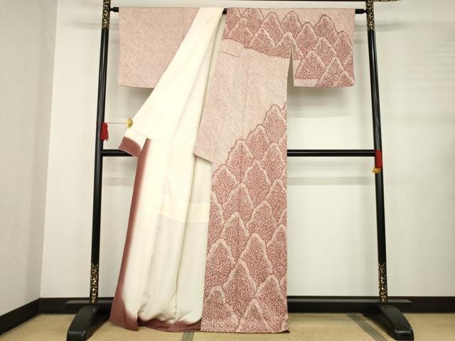 平和屋着物●訪問着　総絞り　樹林文　正絹　逸品　AABB5430ck