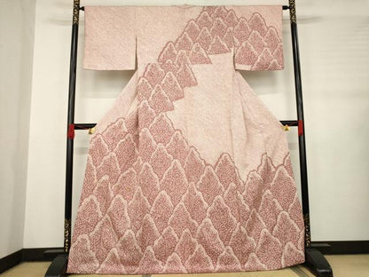 平和屋着物●訪問着　総絞り　樹林文　正絹　逸品　AABB5430ck