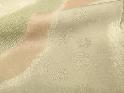 平和屋着物●上質な小紋　絞り　道長花文　正絹　逸品　AABB5442ck