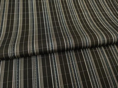 平和屋着物●本場大島紬 縞 黒地 ロング丈 正絹 逸品 AABB5448ck
