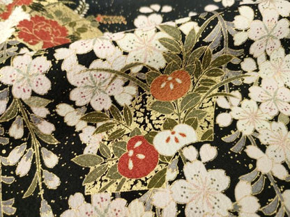 平和屋着物●豪華振袖 地紙花文 金彩 鈴乃屋扱い 正絹 逸品 AABB5467ck