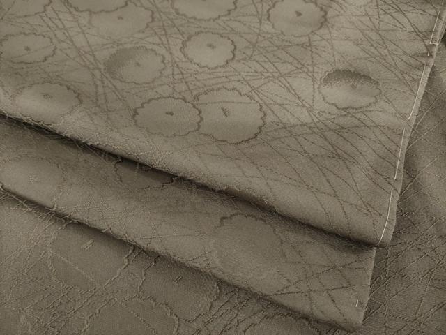 平和屋着物●無地絵羽訪問着 光琳菊地紋 黒橡色 反端付き 正絹 逸品 AABB5469ck