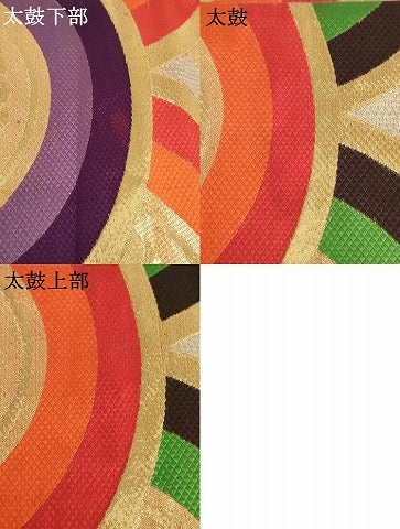 平和屋着物[]子供　全通柄袋帯　花青海波　金銀糸　正絹　逸品　AABB5582ja